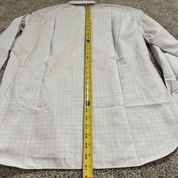 Ermenegildo Zegna Comfort Fit Dress Shirt Check Men’s Size 41/16 Large - Picture 12 of 12